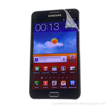 Crystal Clear Mobile Phone Screen Protector for Samsung Galaxy Note, Anti-fingerprint/-scratch